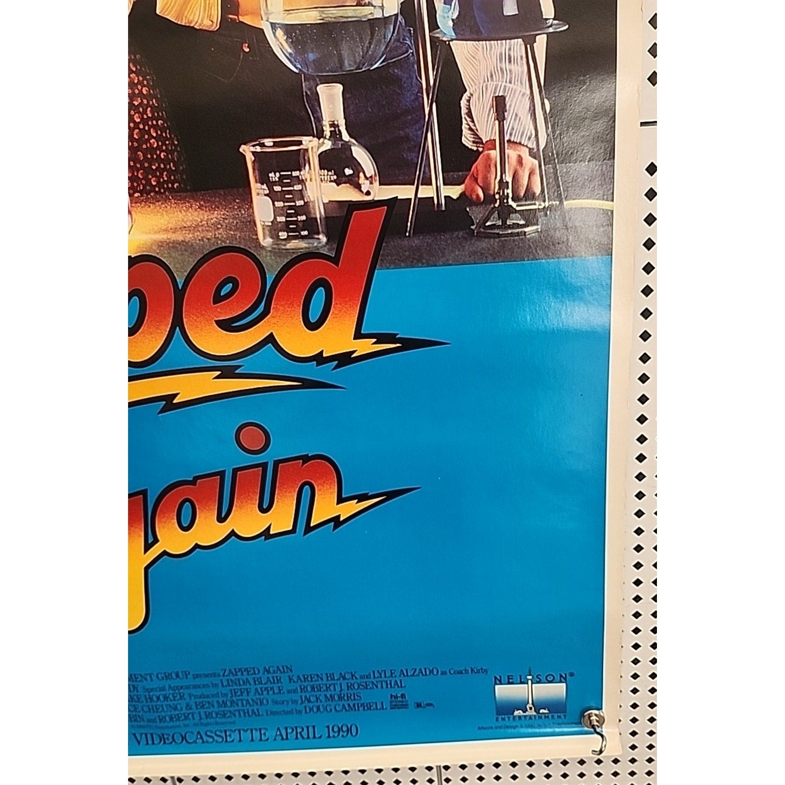 Zapped Again Movie Poster Kelli Williams Toss Eric Andrews 27x40 Video Store