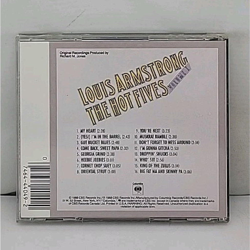 Hot Fives Vol. 1 by Louis Armstrong (CD, 1990)