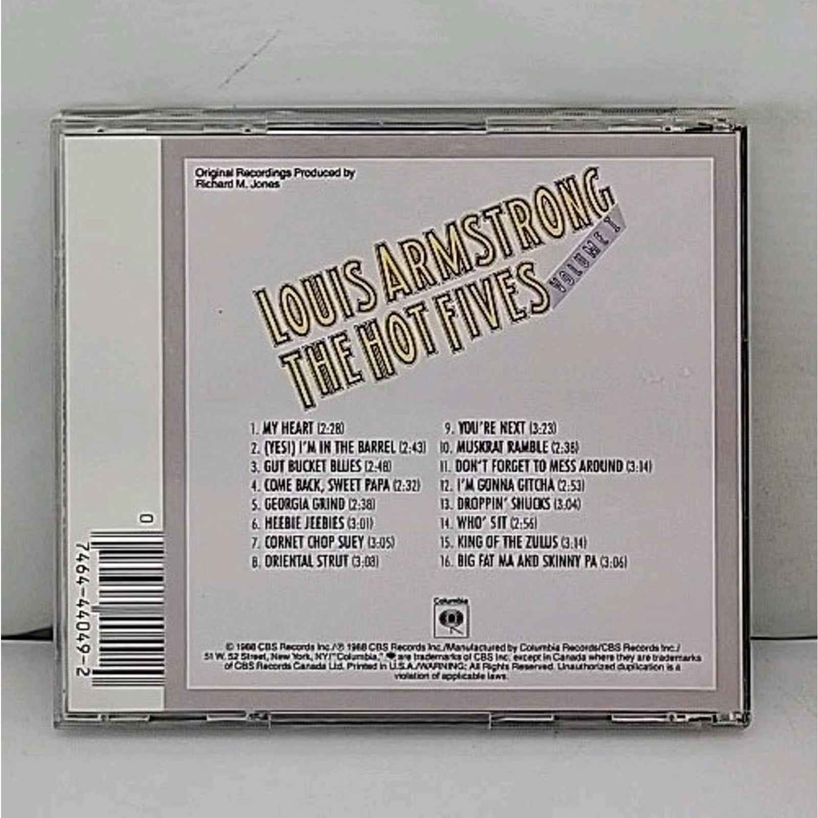 Hot Fives Vol. 1 by Louis Armstrong (CD, 1990)
