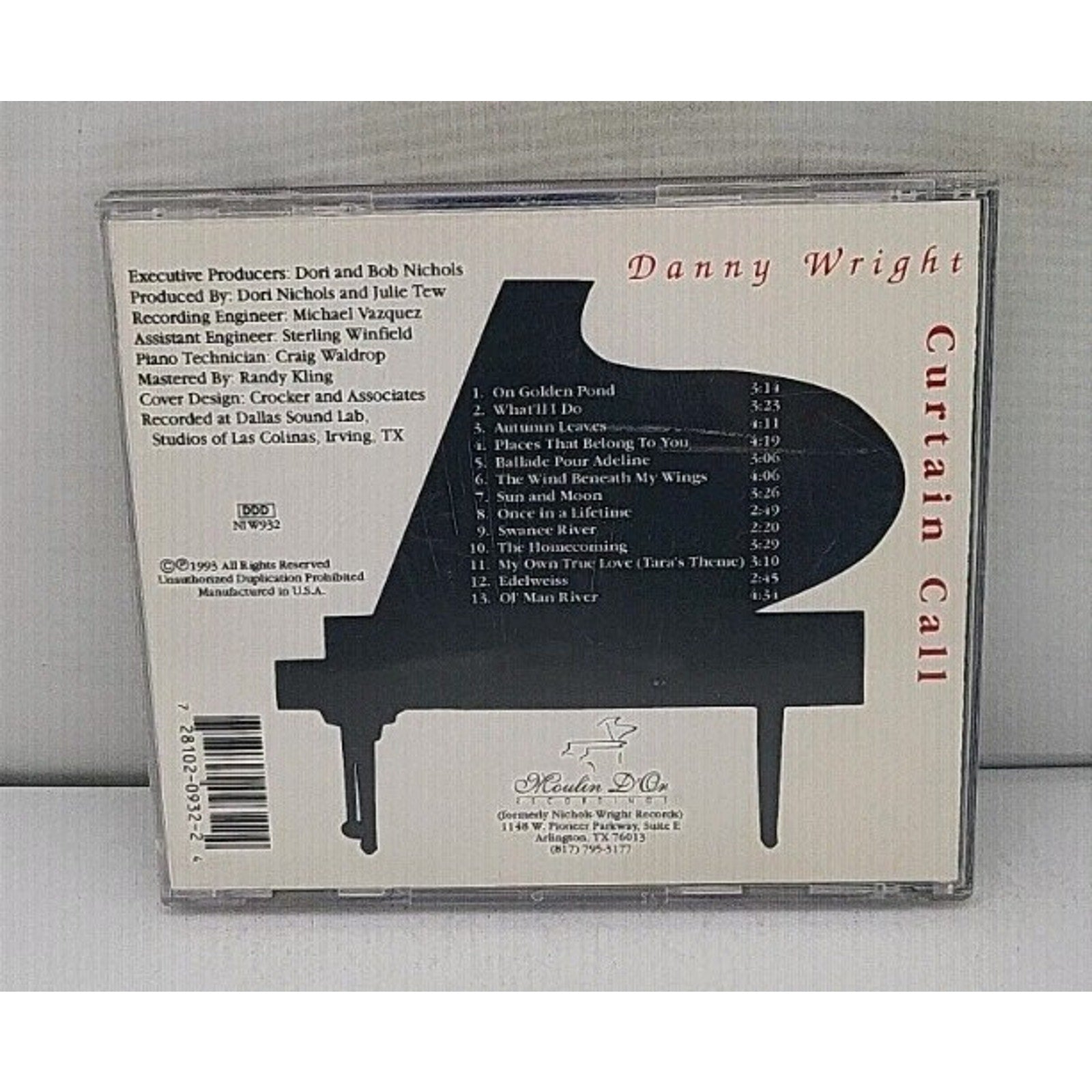 Curtain Call by Danny Wright (CD, 1993)
