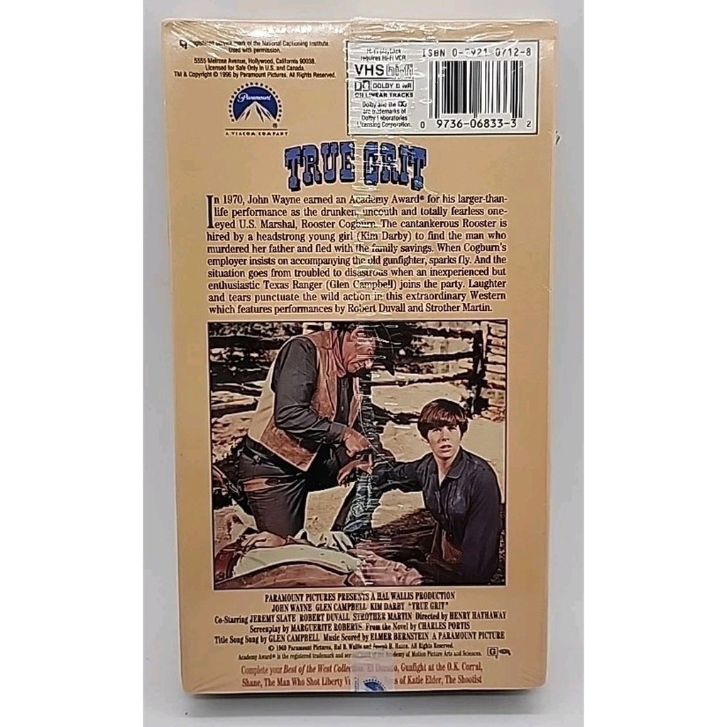 True Grit (VHS, 1998) *Brand New*