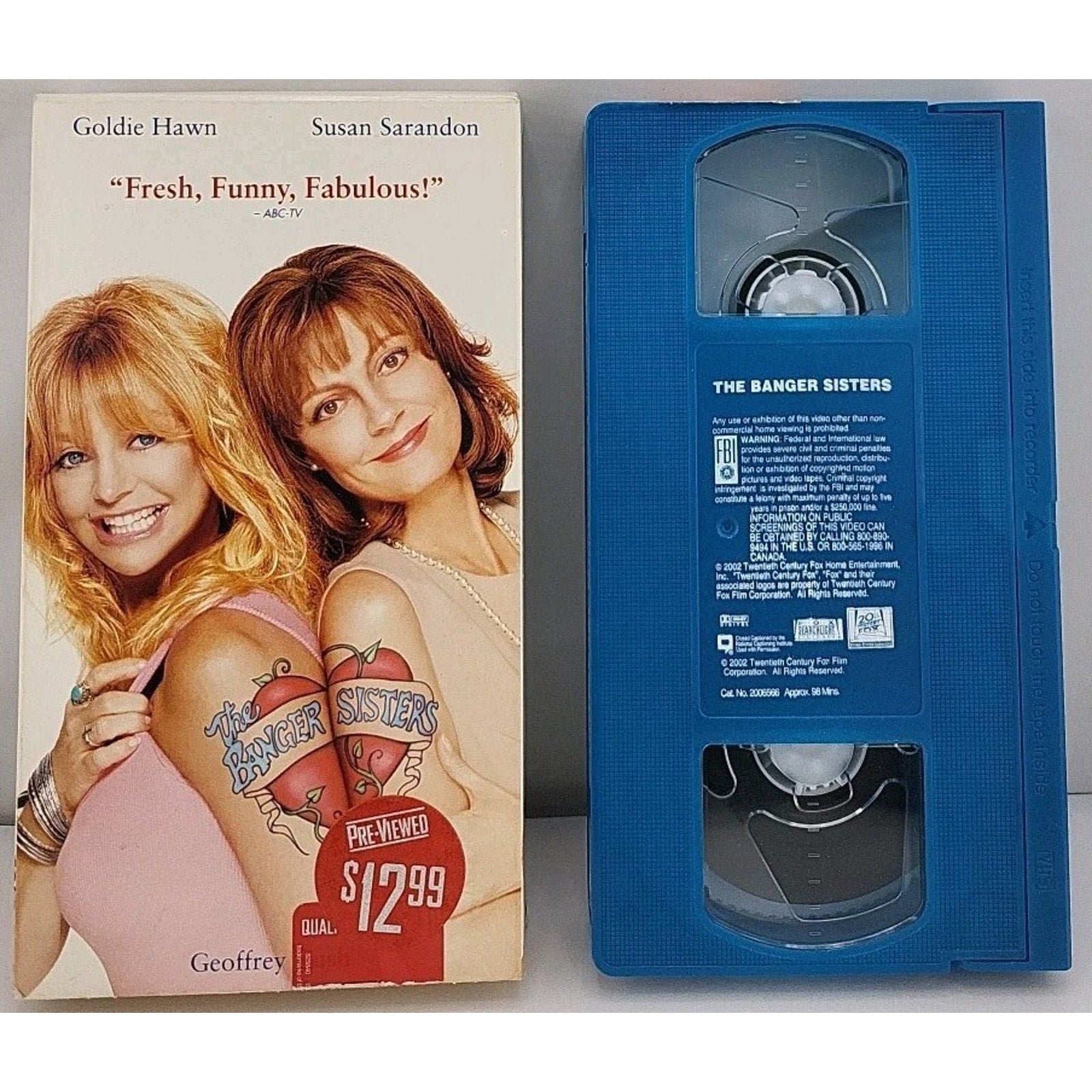The Banger Sisters (VHS, 2003) Blue Cassette