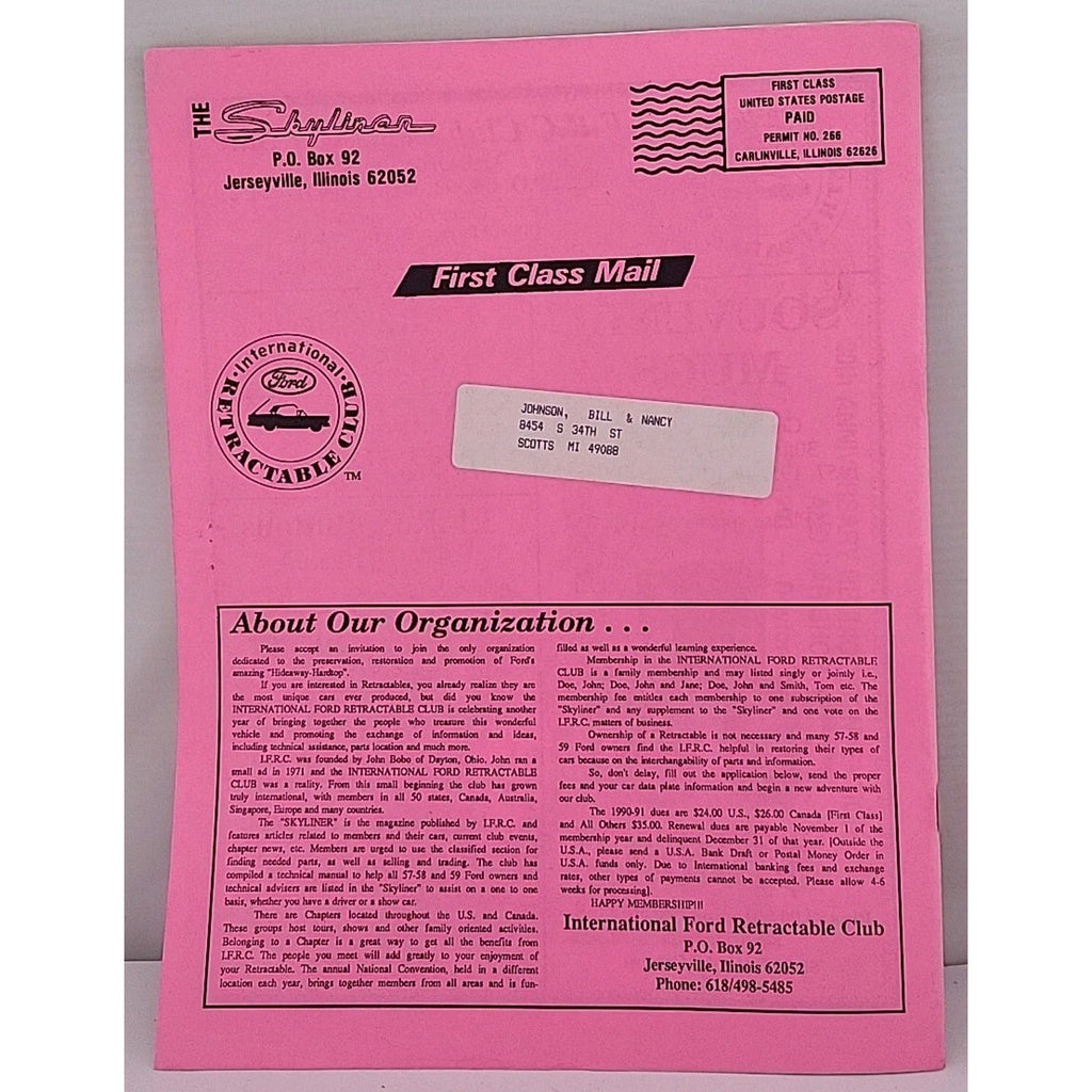 The Skyliner - International Retractable Club - April 1991 Number 124