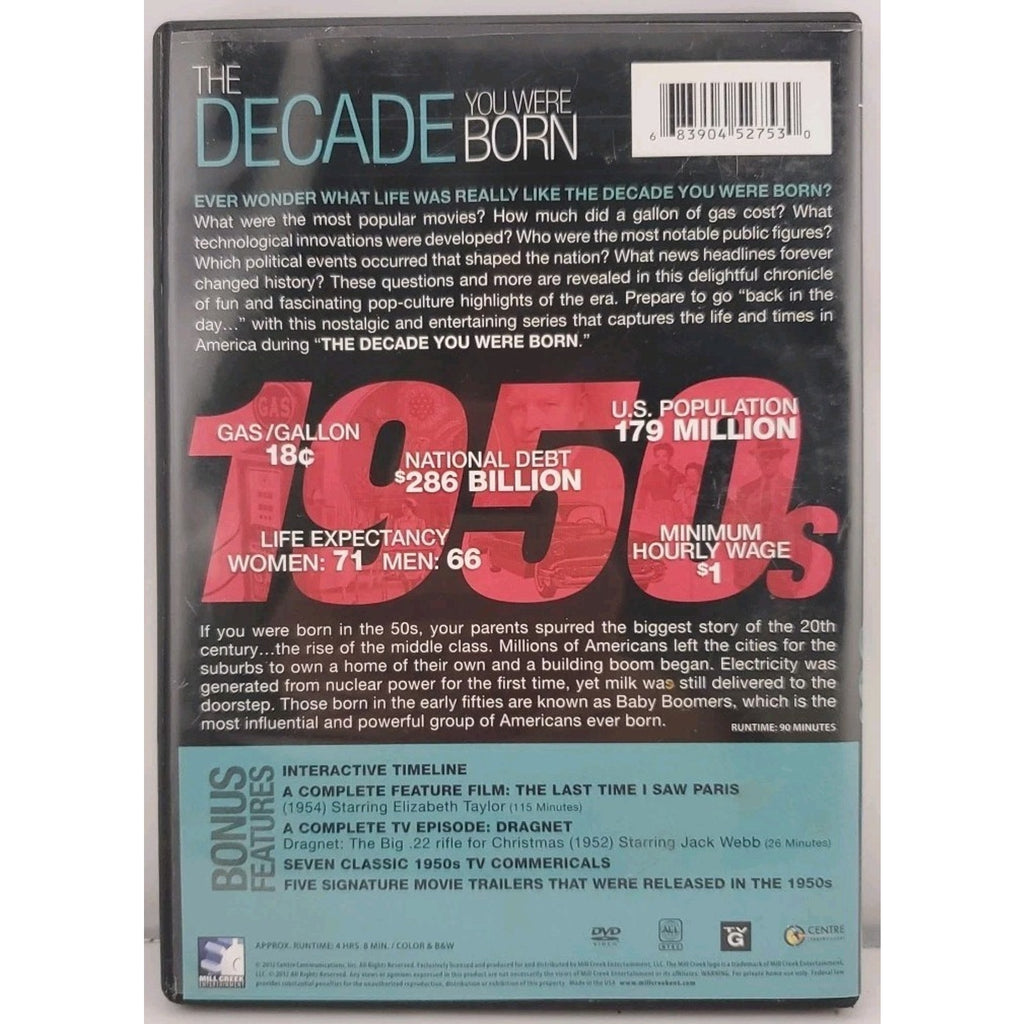 The Decade You Were Born: 1950s (DVD, 2012)