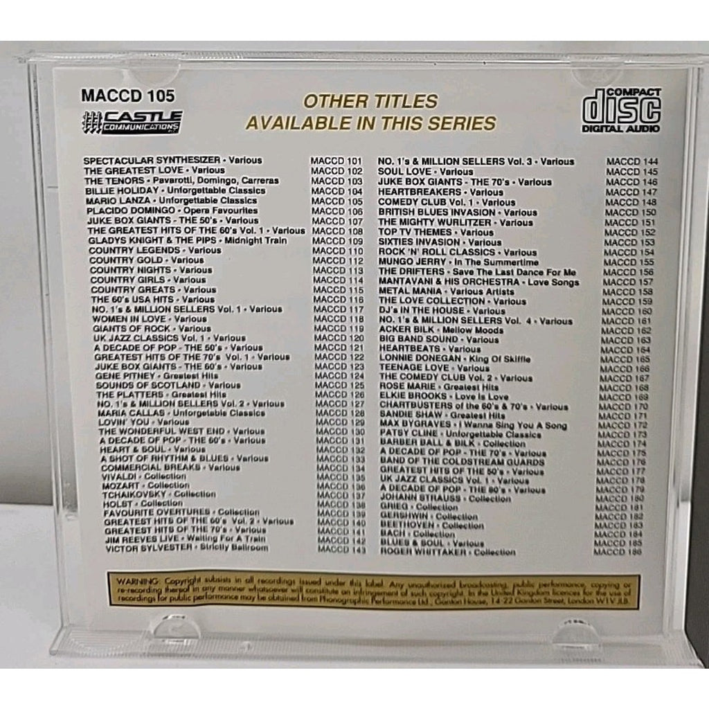 In Concert - Music CD - Lanza, Mario - 1998-02-18 - Castle