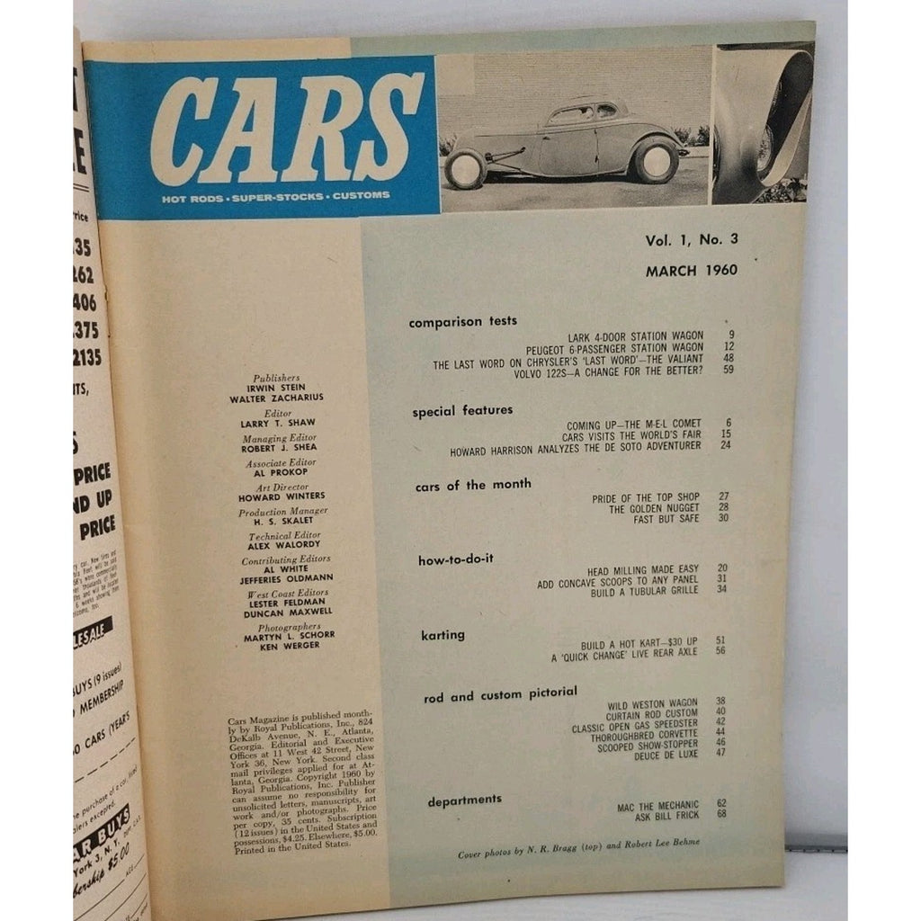Cars March 1960