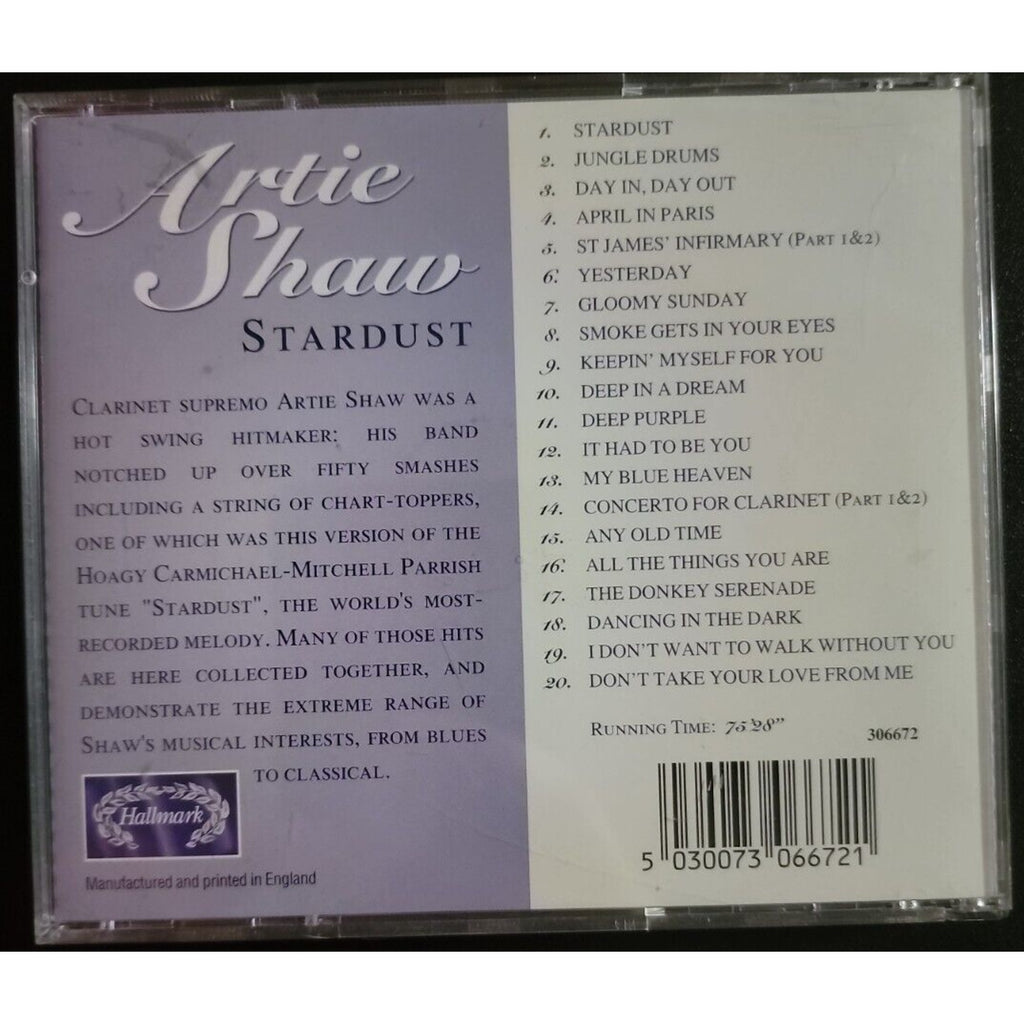 Artie Shaw Stardust (CD)