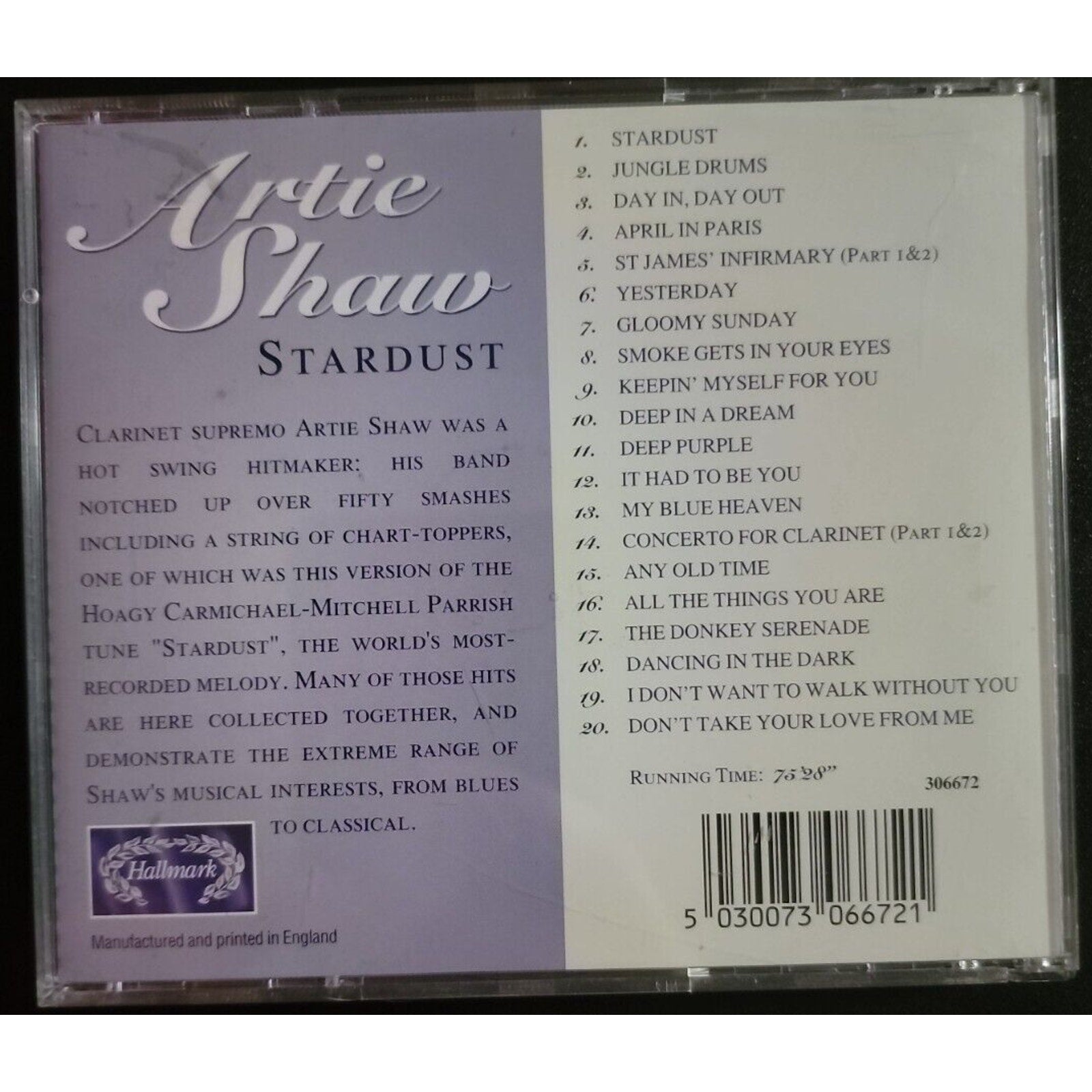 Artie Shaw Stardust (CD)