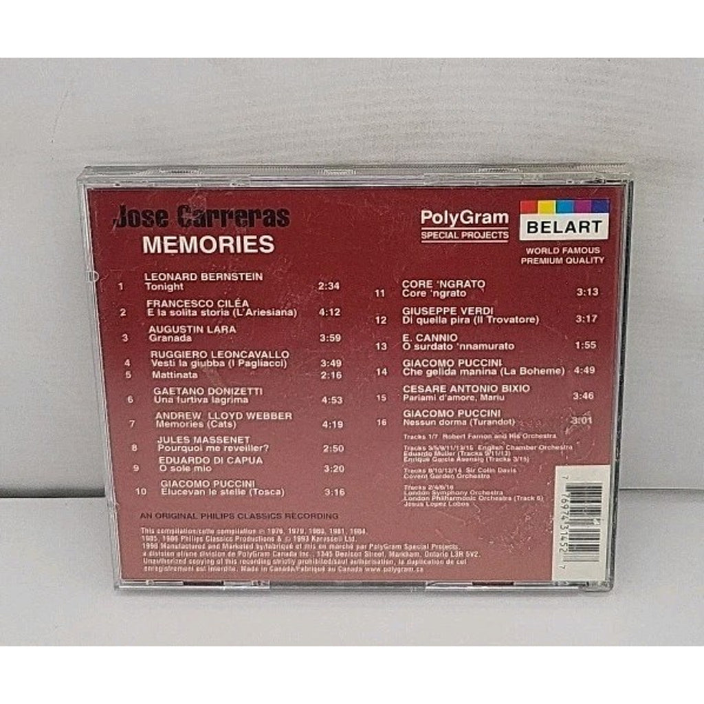 Jose Carreras Memories CD