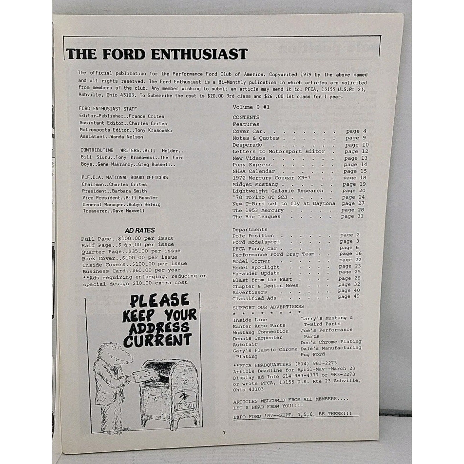 The Ford Magazine Enthusiast March 1987