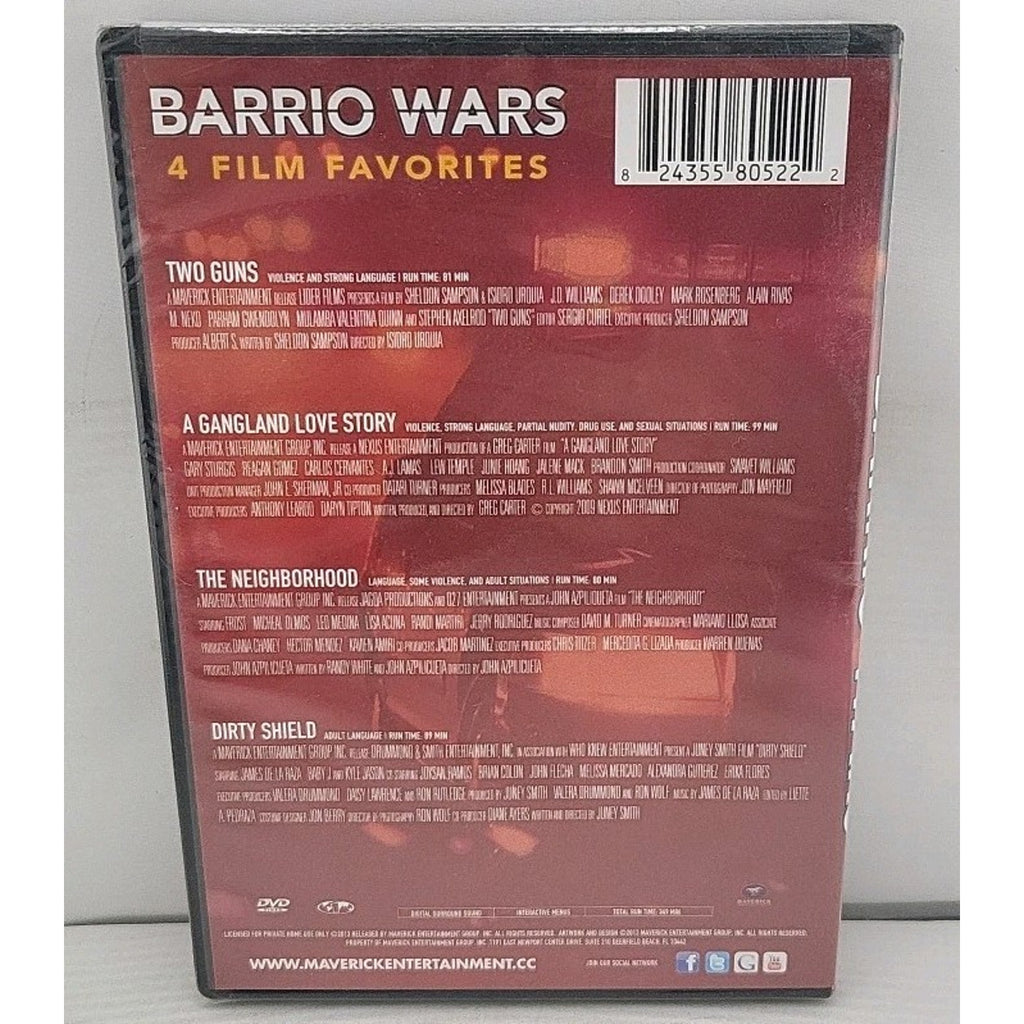 Barrio Wars: 4 Film Favorites (DVD, 2013) Two Guns/Dirty Shield *Brand New*