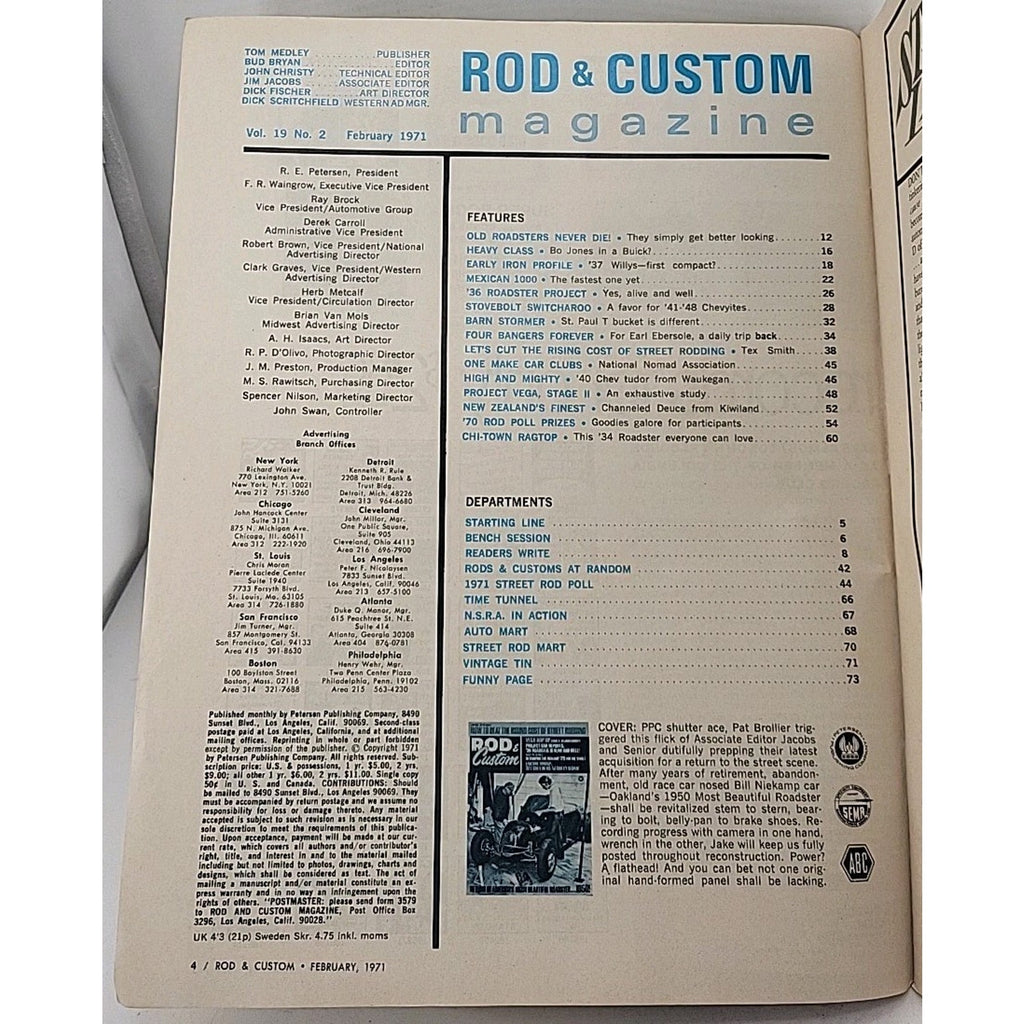 Rod & Custom Magazine - February 1971 - Vol. 19 No. 2