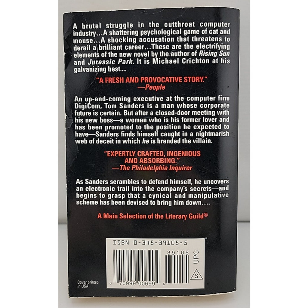 Disclosure by Michael Crichton (1994, Mass Market)