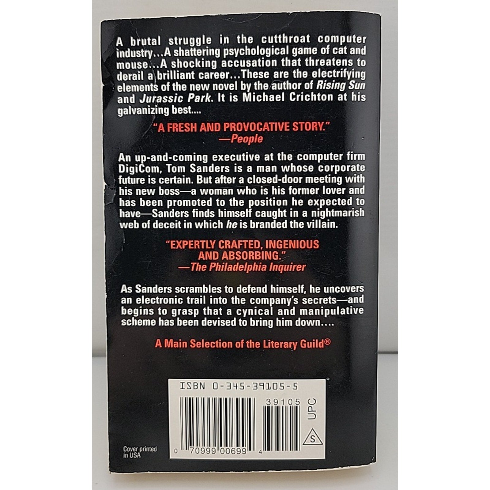 Disclosure by Michael Crichton (1994, Mass Market)