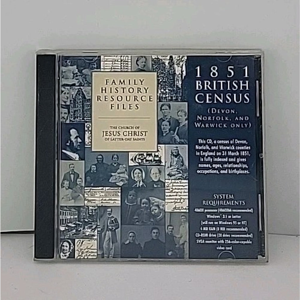 1851 British Census Devon & Norfolk CD-Rom Warwick Genealogy 1997