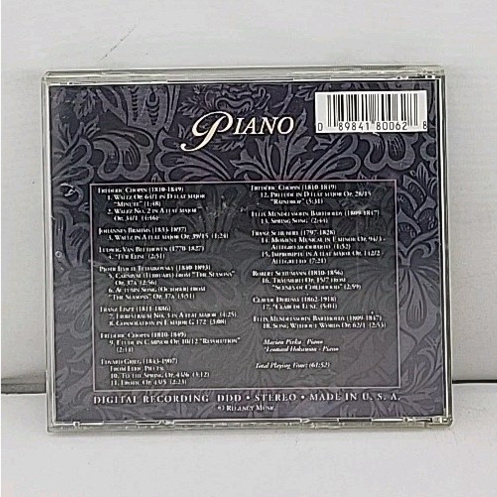The Masterpiece Collection: Piano by Various Artists Audio CD