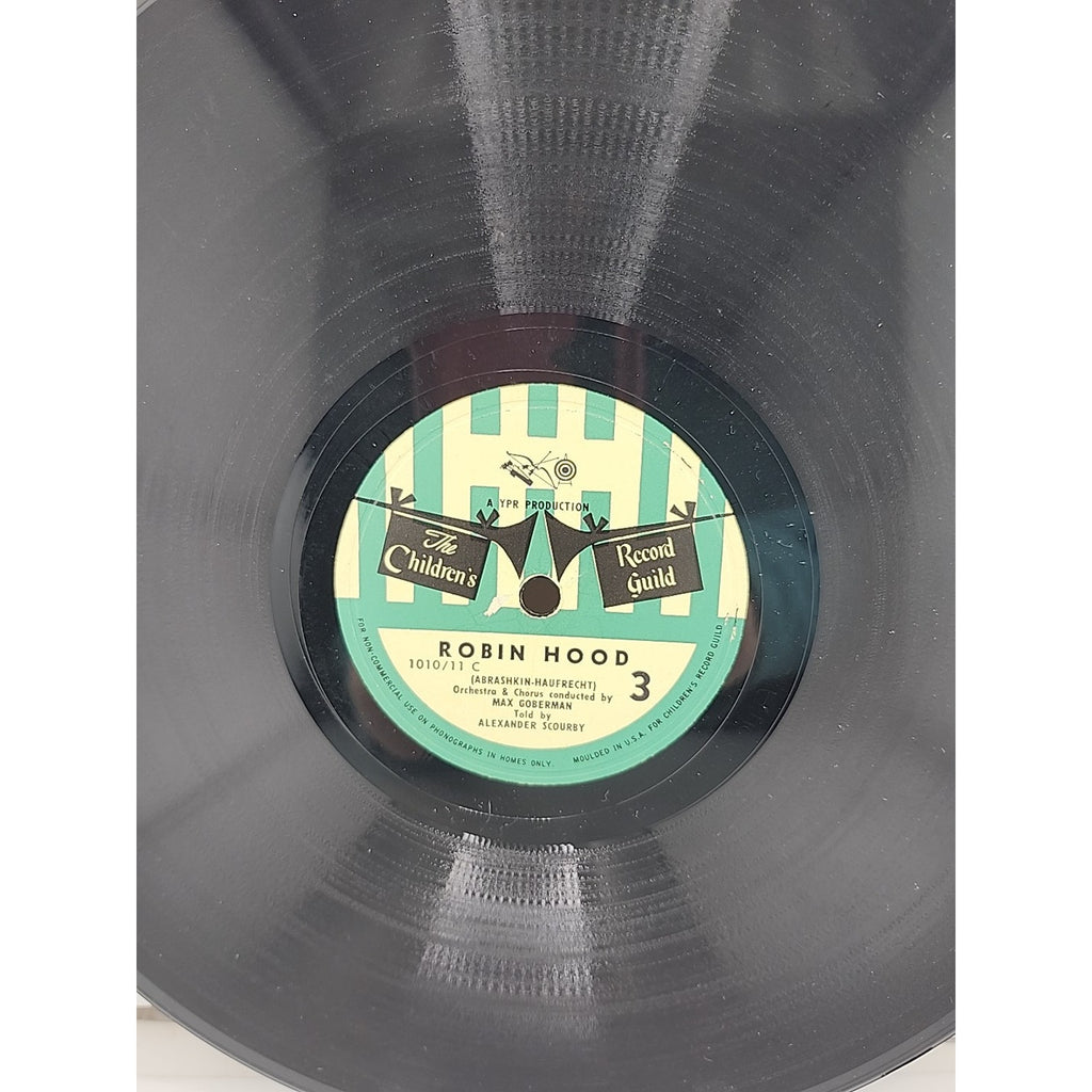 Robin Hood/ 2 Child’s 78 RPM Vinyl Records & Picture Sleeve / CRG 1010/11