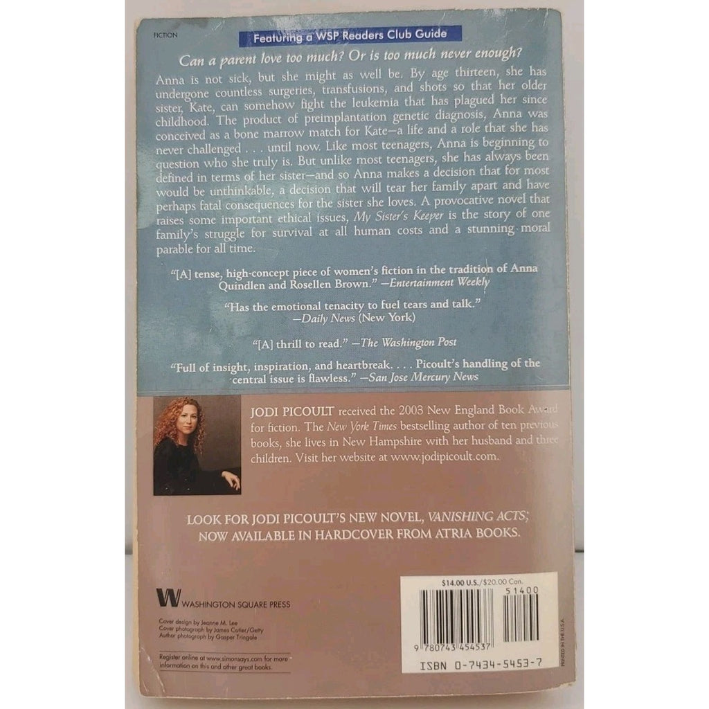 My Sister's Keeper : A Novel by Jodi Picoult (2005, Trade Paperback)
