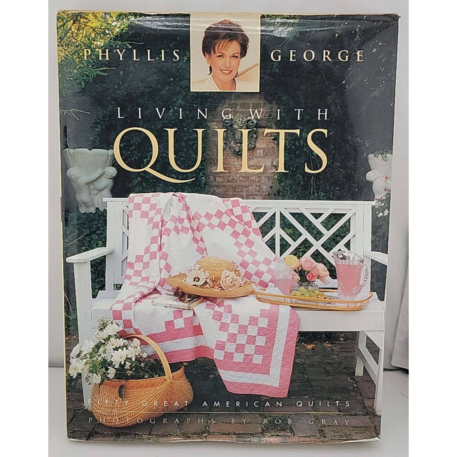 Living with Quilts by Phyllis George (1998, Hardcover)