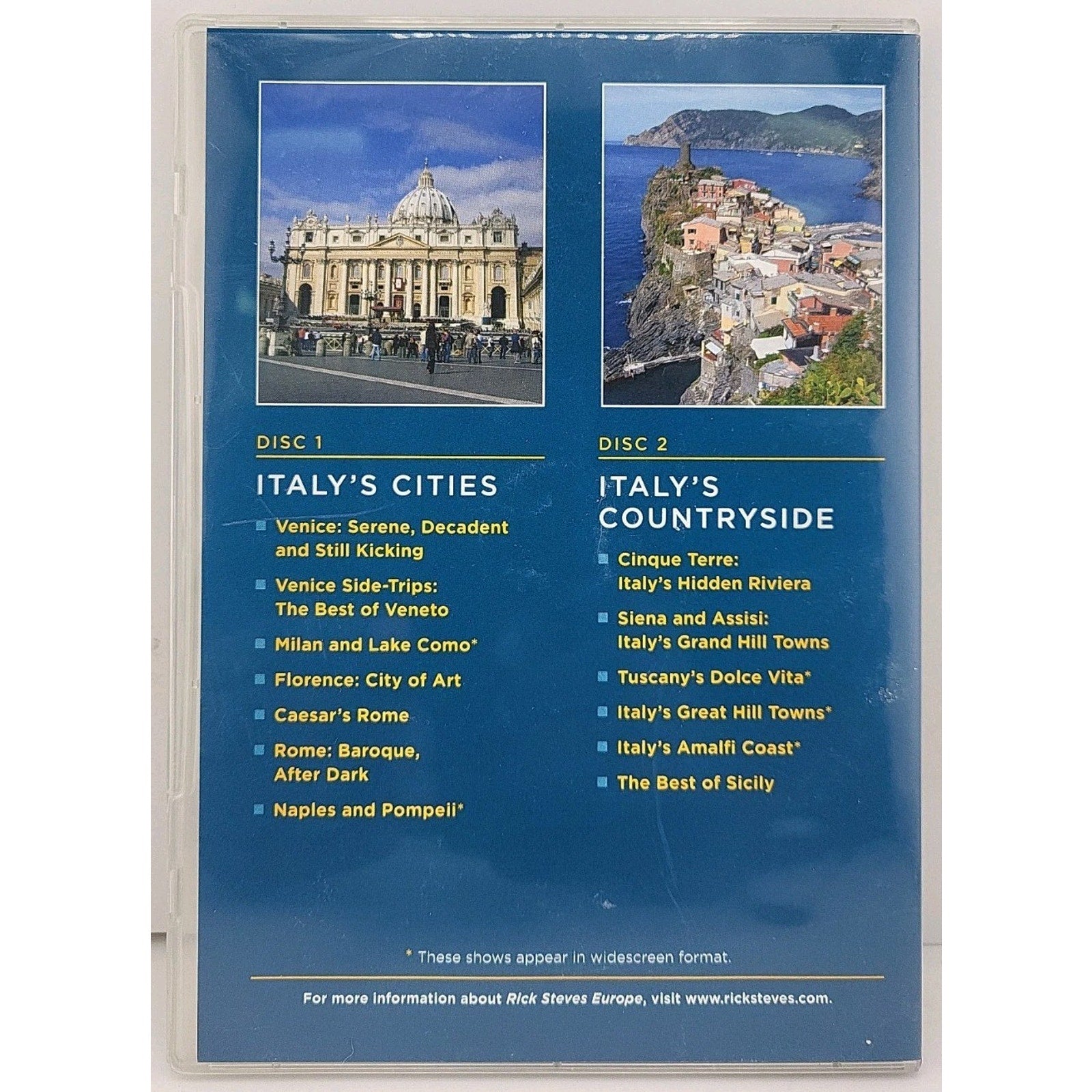 Rick Steves' Europe Italy's Cities & Italy's Countryside DVD