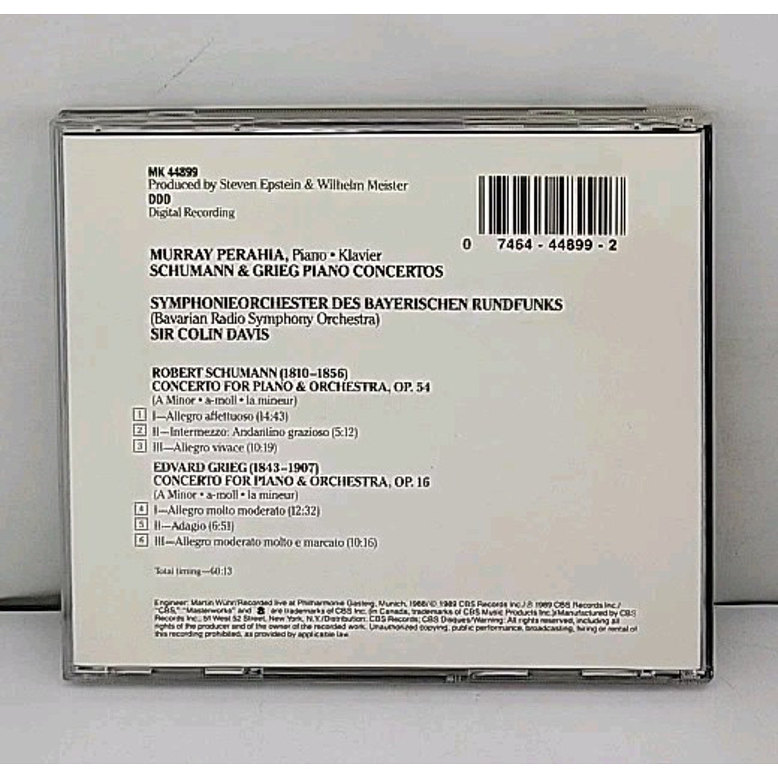 Piano Concertos by Murray Perahia (CD, 1990)