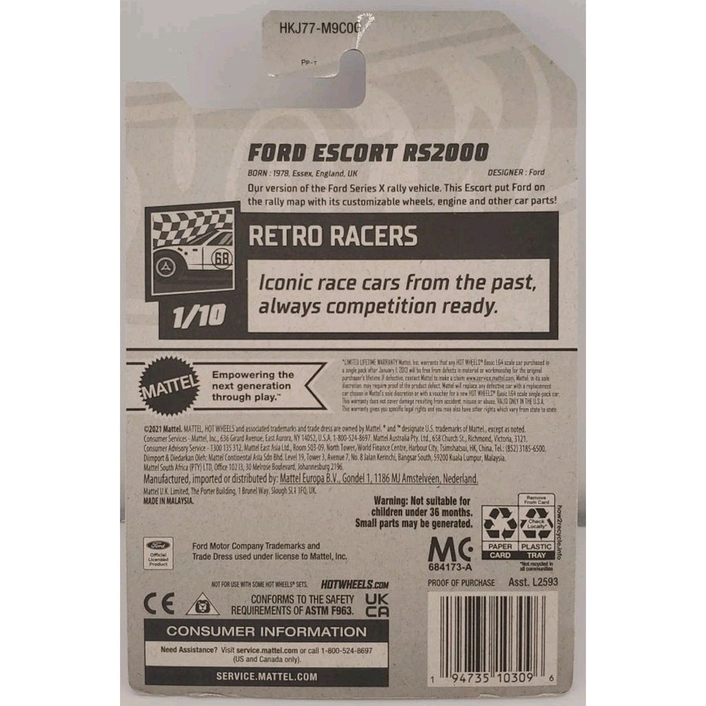 Ford Escort RS2000 Retro Racers Hot Wheels New for 2023