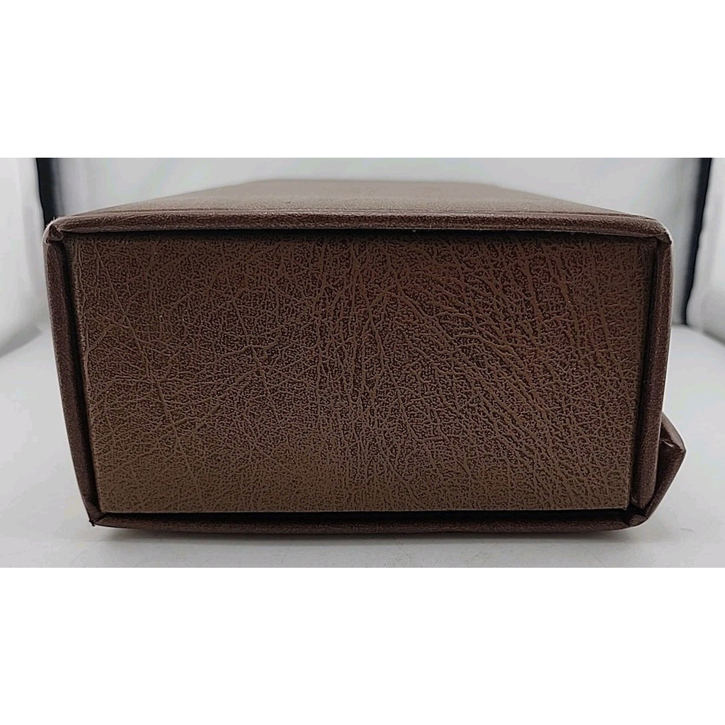 Brown Cassette Carrying Case Holds 12 Tapes With Working Closure