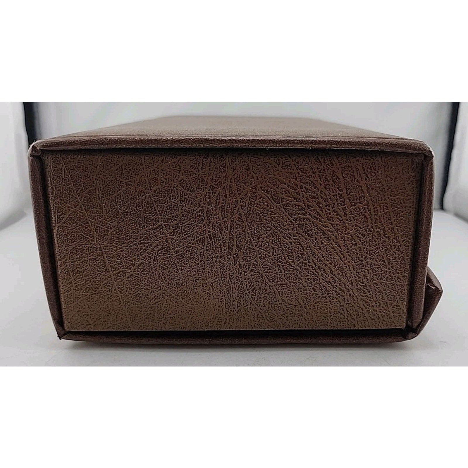 Brown Cassette Carrying Case Holds 12 Tapes With Working Closure