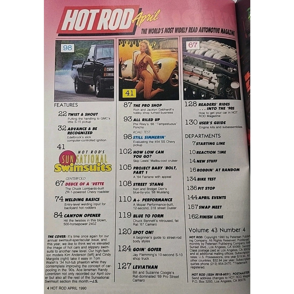 Hot Rod April 1990 Magazine