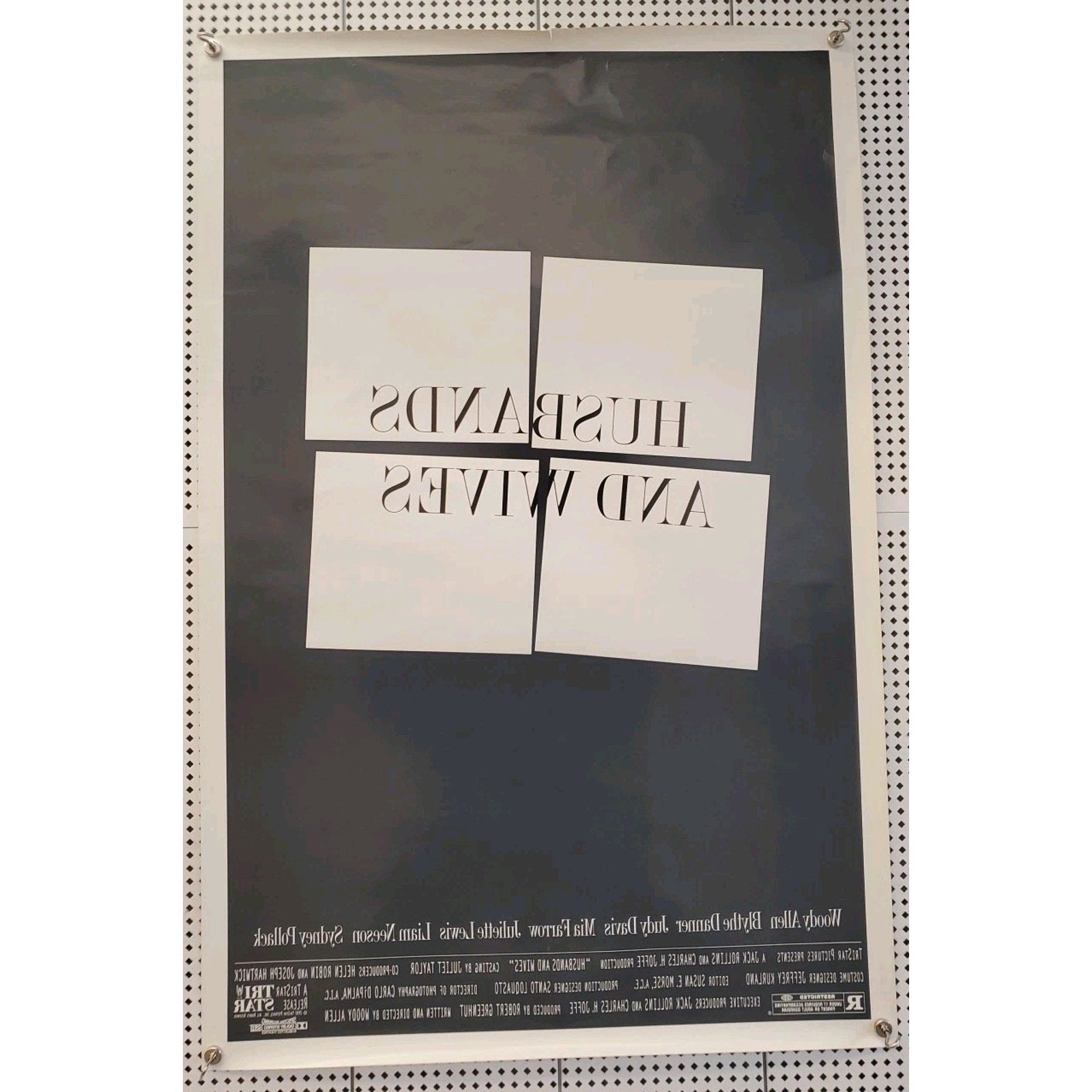 Husband And Wives Original Movie Poster Woody Allen 40X27 1992