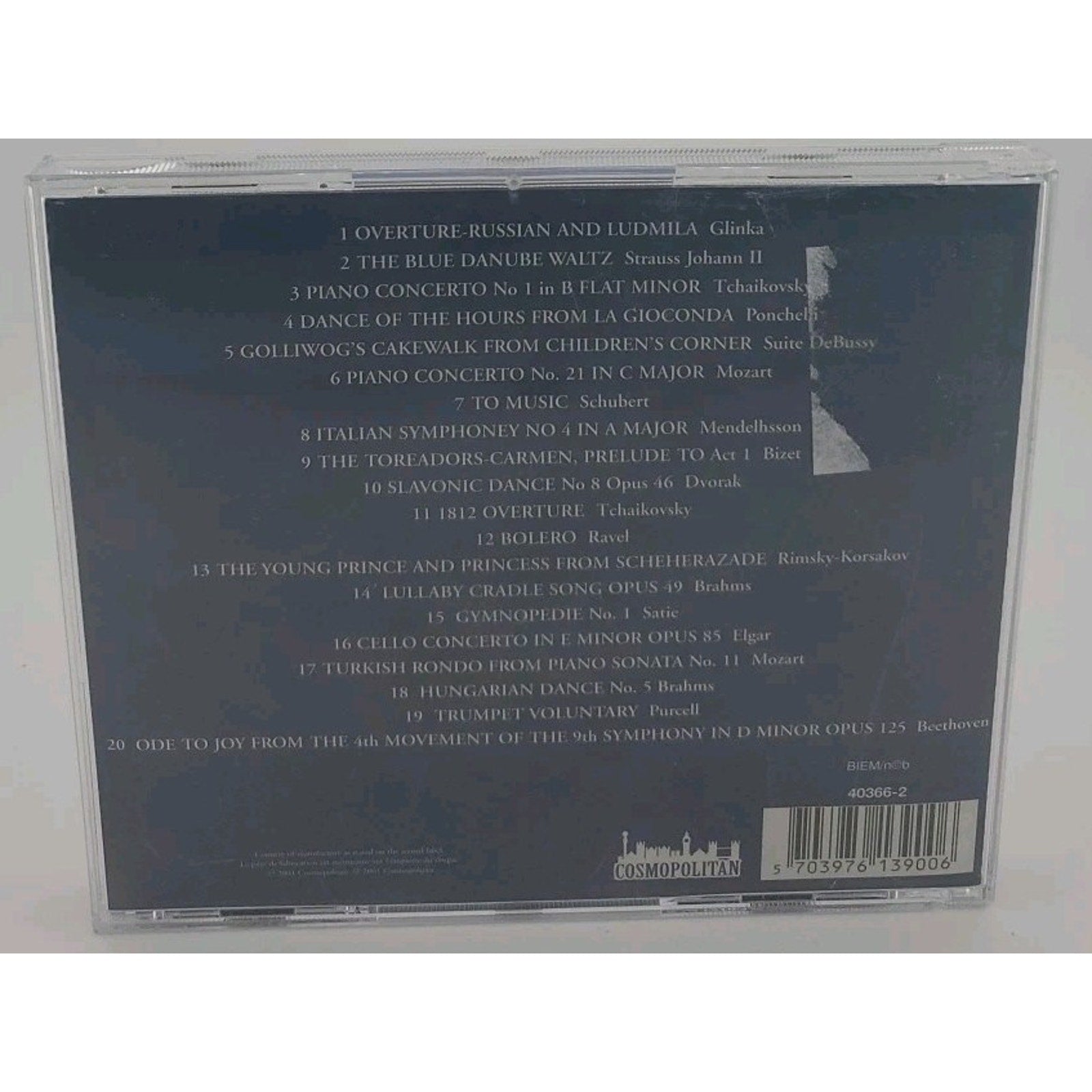 Popular Classics Including Tchaikovsky, Mozart, And Brahms Volume 1 CD