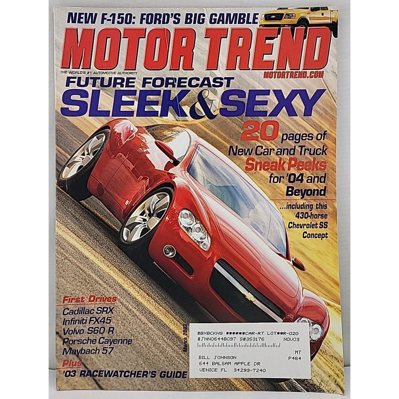 Motor Trend Magazine March 2003