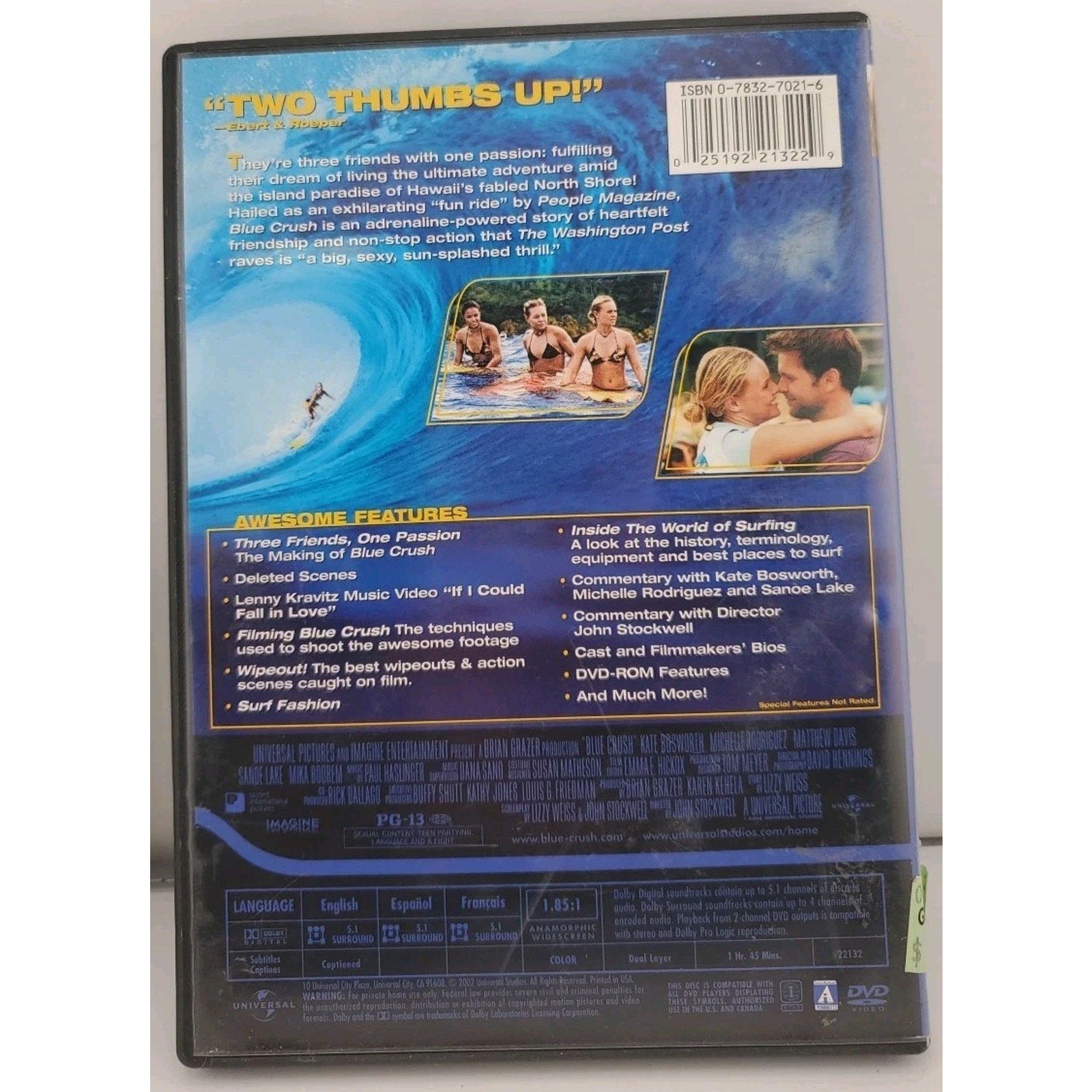 Blue Crush (DVD, 2002)