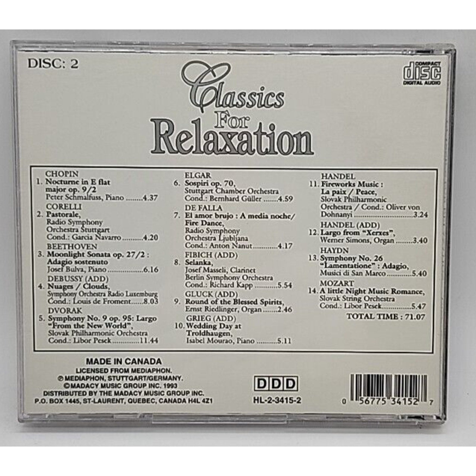 Classics for Relaxation Disc 2 (CD)