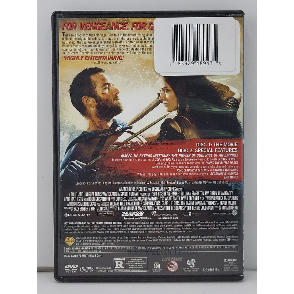 300: Rise of an Empire (DVD, 2014, 2-Disc Set)