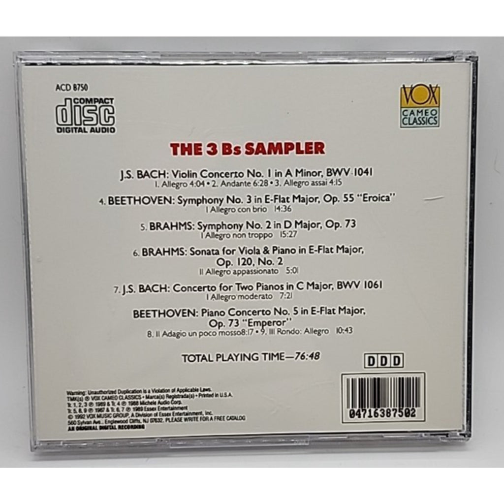 3 Bs SAMPLER (CD, 1992, Vox)