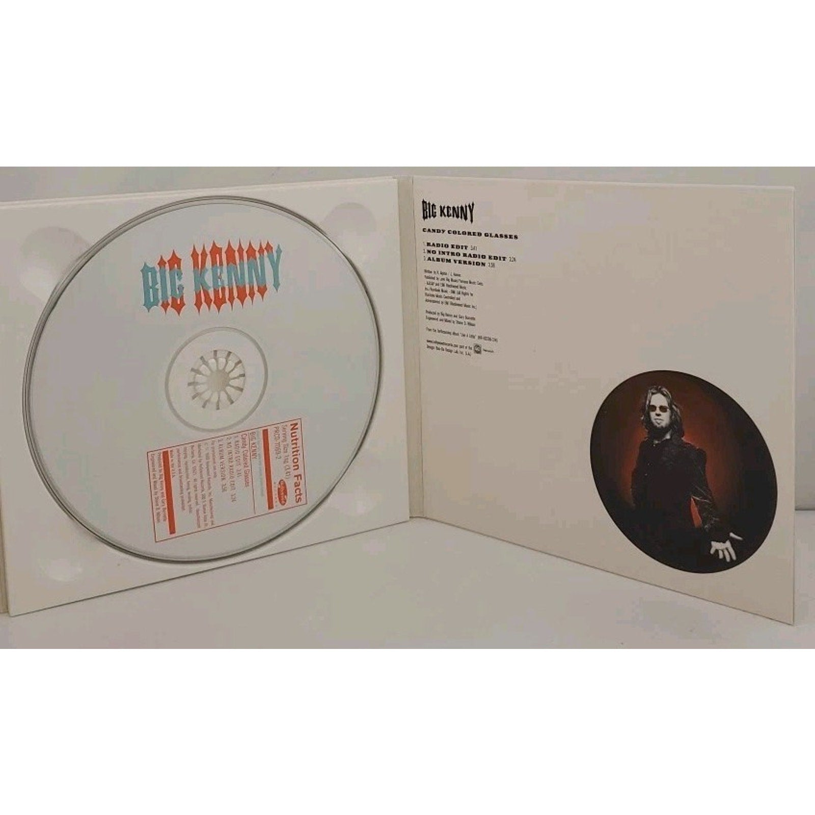 Big Kenny Candy Colored Glasses Promo CD 1999 Radio Edit