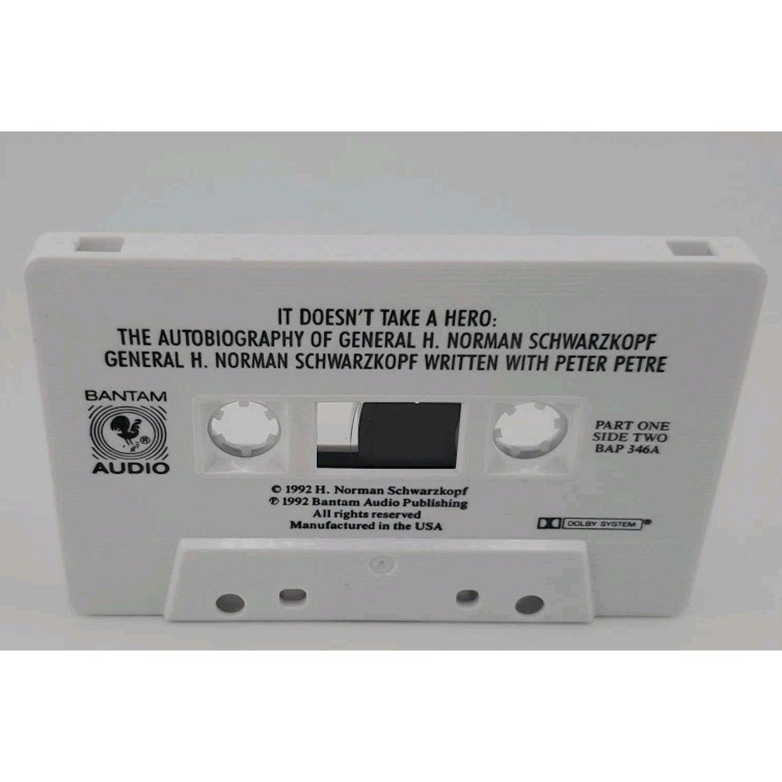 General H. Norman Schwarzkopf It Doesnt Take A Hero 4 Parts Cassette