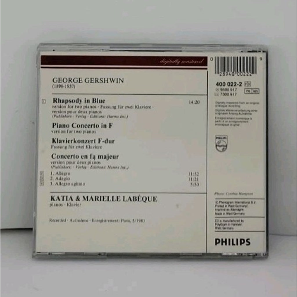 Gershwin: Rhapsody in Blue, Co by Labeque, Katia; Labeque, Marielle (CD, 2008)