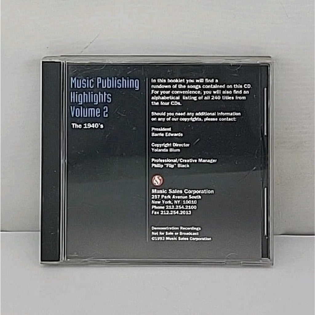 Music Publishing Highlights Volume 2 - The 1940's CD