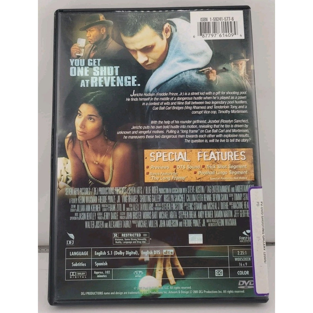 Shooting Gallery (DVD, 2005) Ving Rhames, Freddie Prinze Jr, Devon Sawa