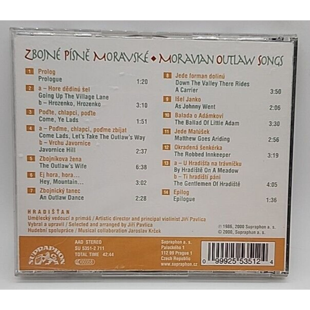 Moravian Outlaw Songs by Hradistan Folk Ensemble (CD, 2001)