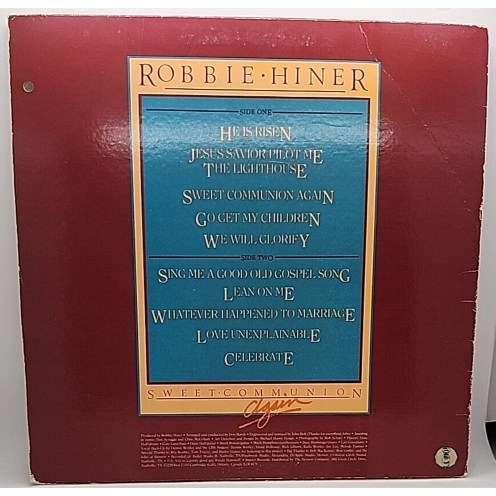 Robbie Hiner Sweet Communion Again (Record)