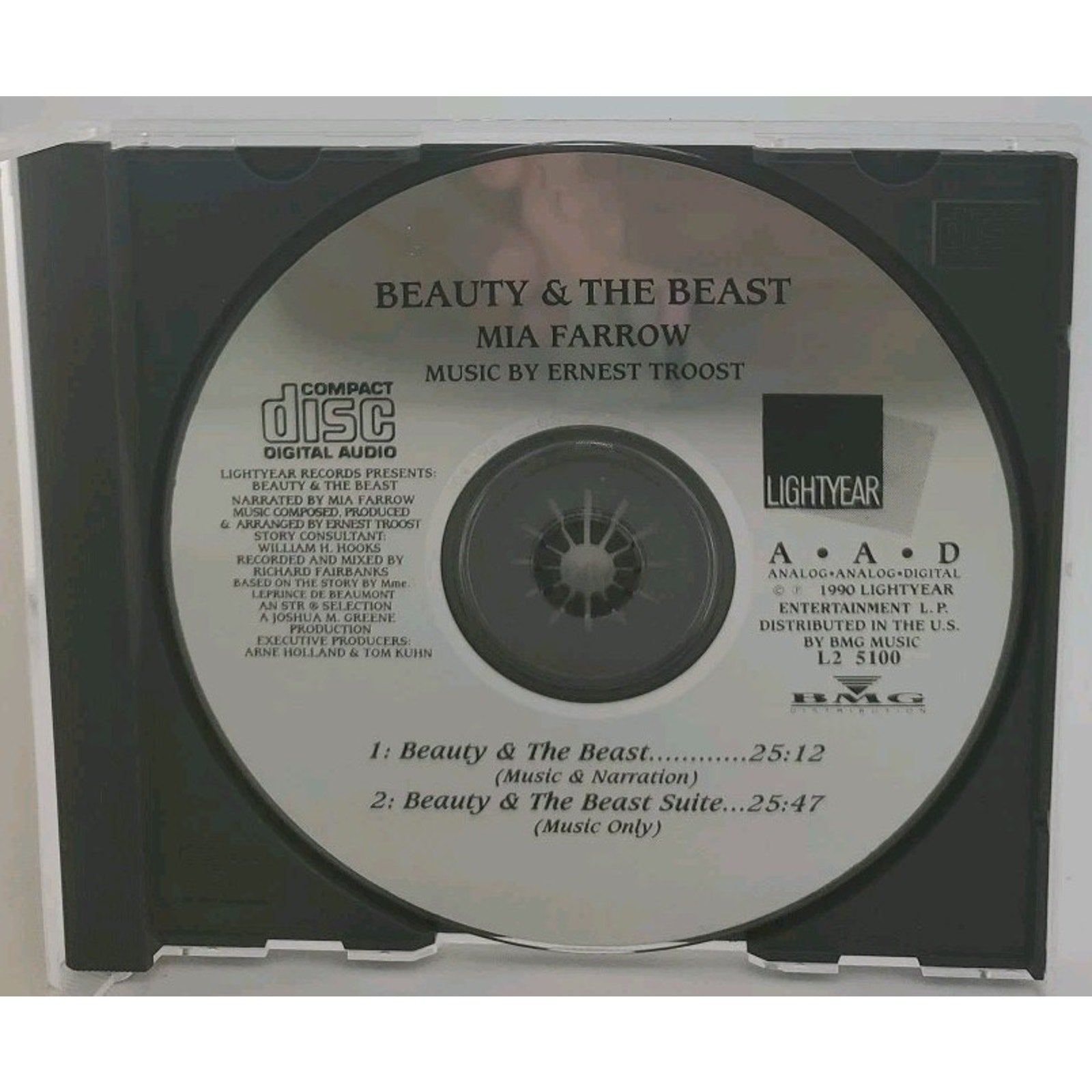 Beauty & the Beast [Long Box] by Mia Farrow (CD, May-1997, Lightyear)