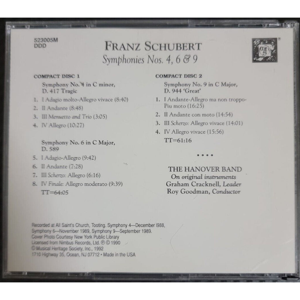 Franz Schubert: Symphonies Nos. 4, 6 & 9 Vol. II (CD)