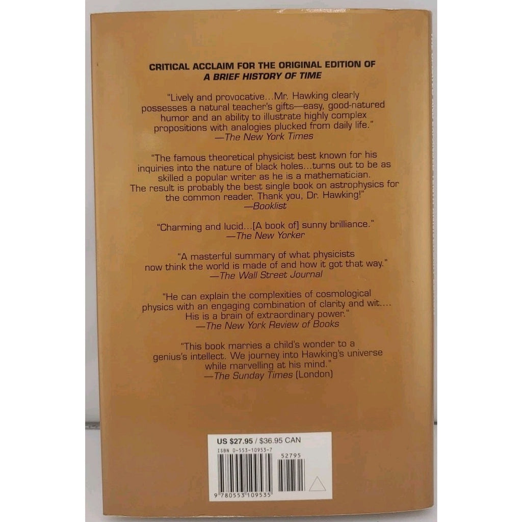 A Brief History Of Time Tenth Anniversary Ed. by Stephen Hawking Hardcover 1996
