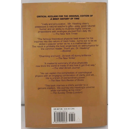 A Brief History Of Time Tenth Anniversary Ed. by Stephen Hawking Hardcover 1996