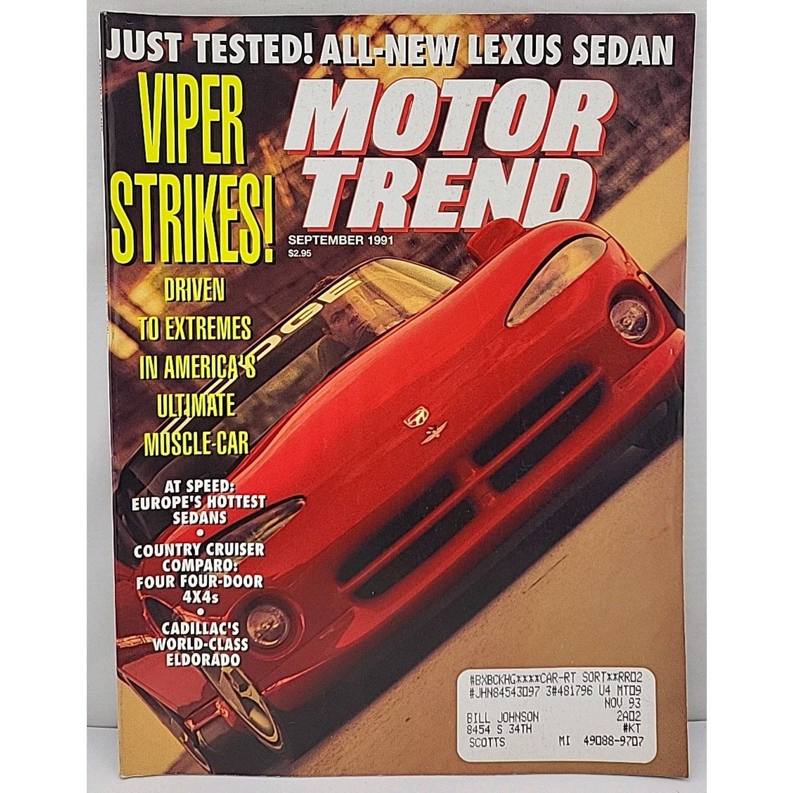 Motor Trend Magazine - September 1991 - Volume 43 Number 9