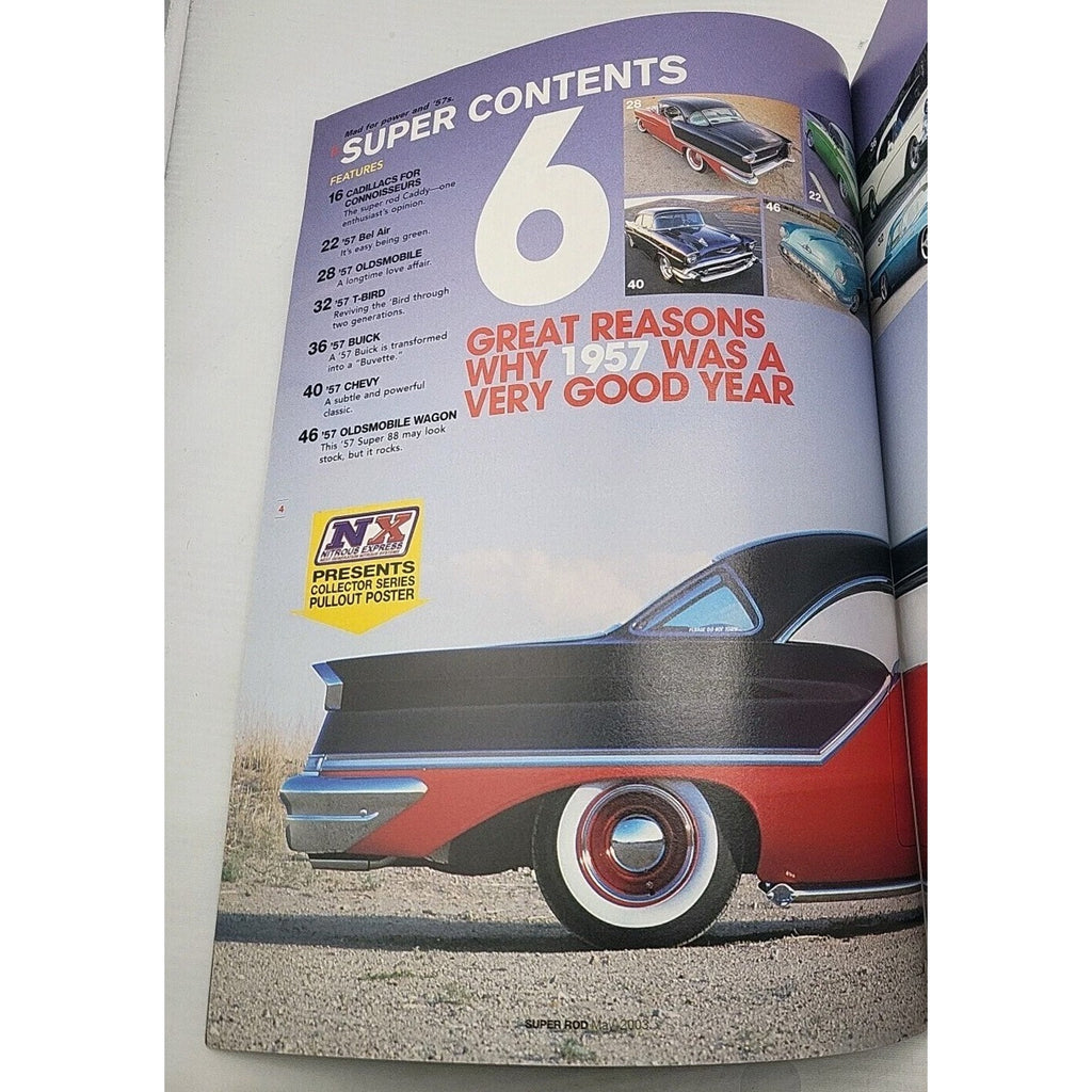 Super Rod Magazine May 2003 Cadillacs For Connoisseurs/'57 Olds