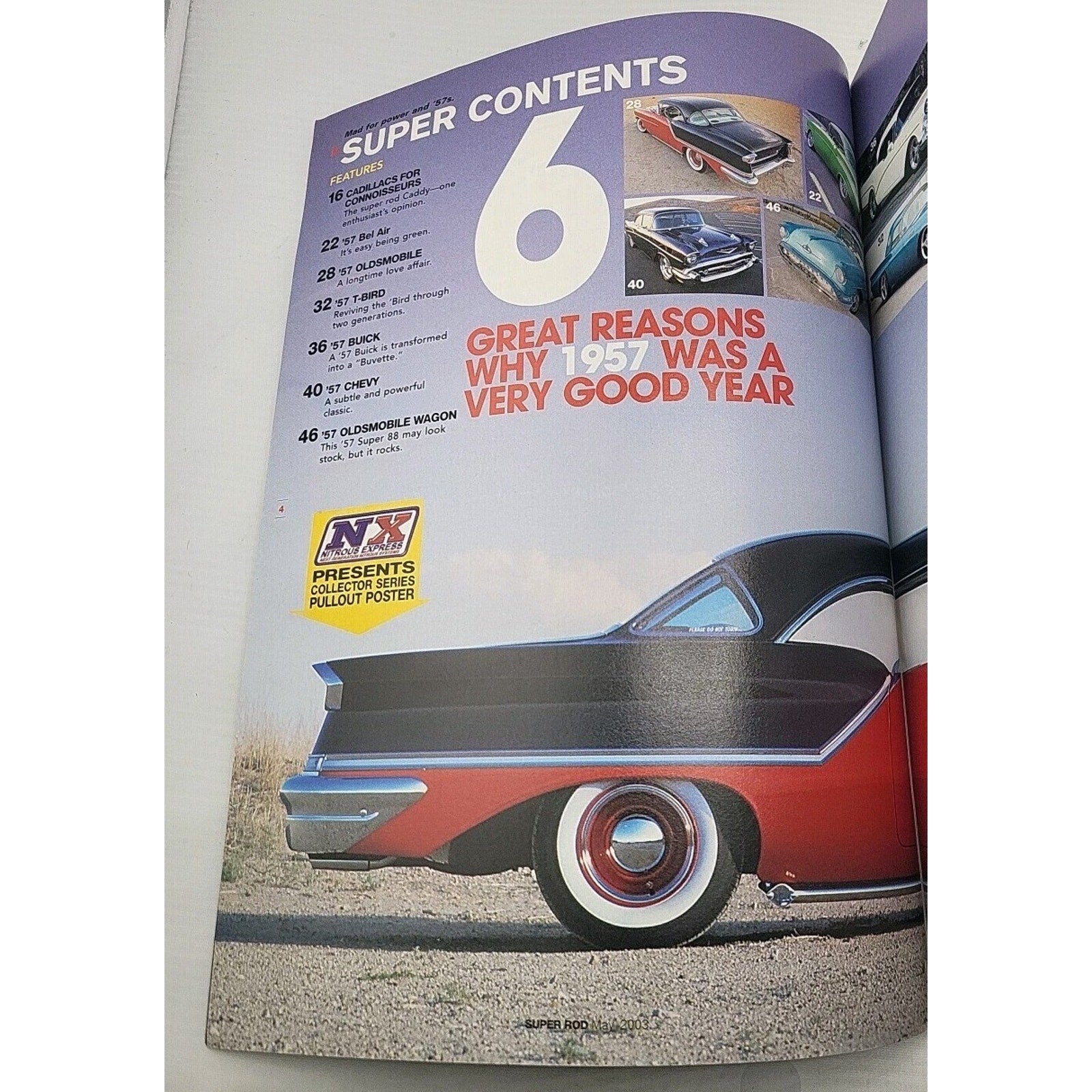 Super Rod Magazine May 2003 Cadillacs For Connoisseurs/'57 Olds